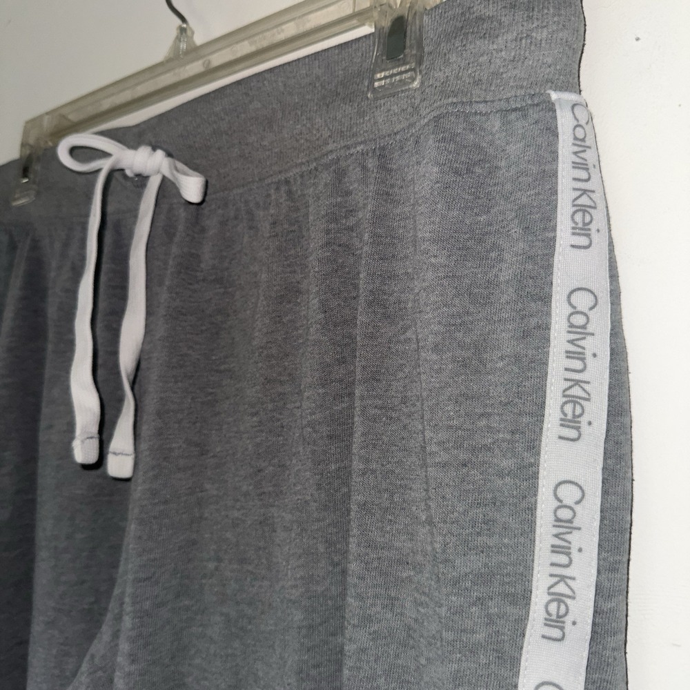Calvin Klein Joggers Women's XL Gray Pants Comfy Lounge Athleisure Cotton Blend